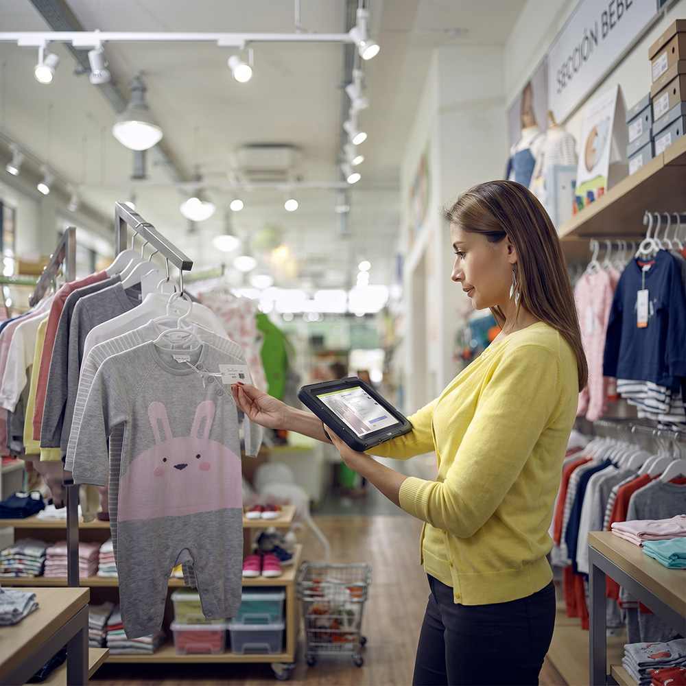 RFID textil en tienda de moda